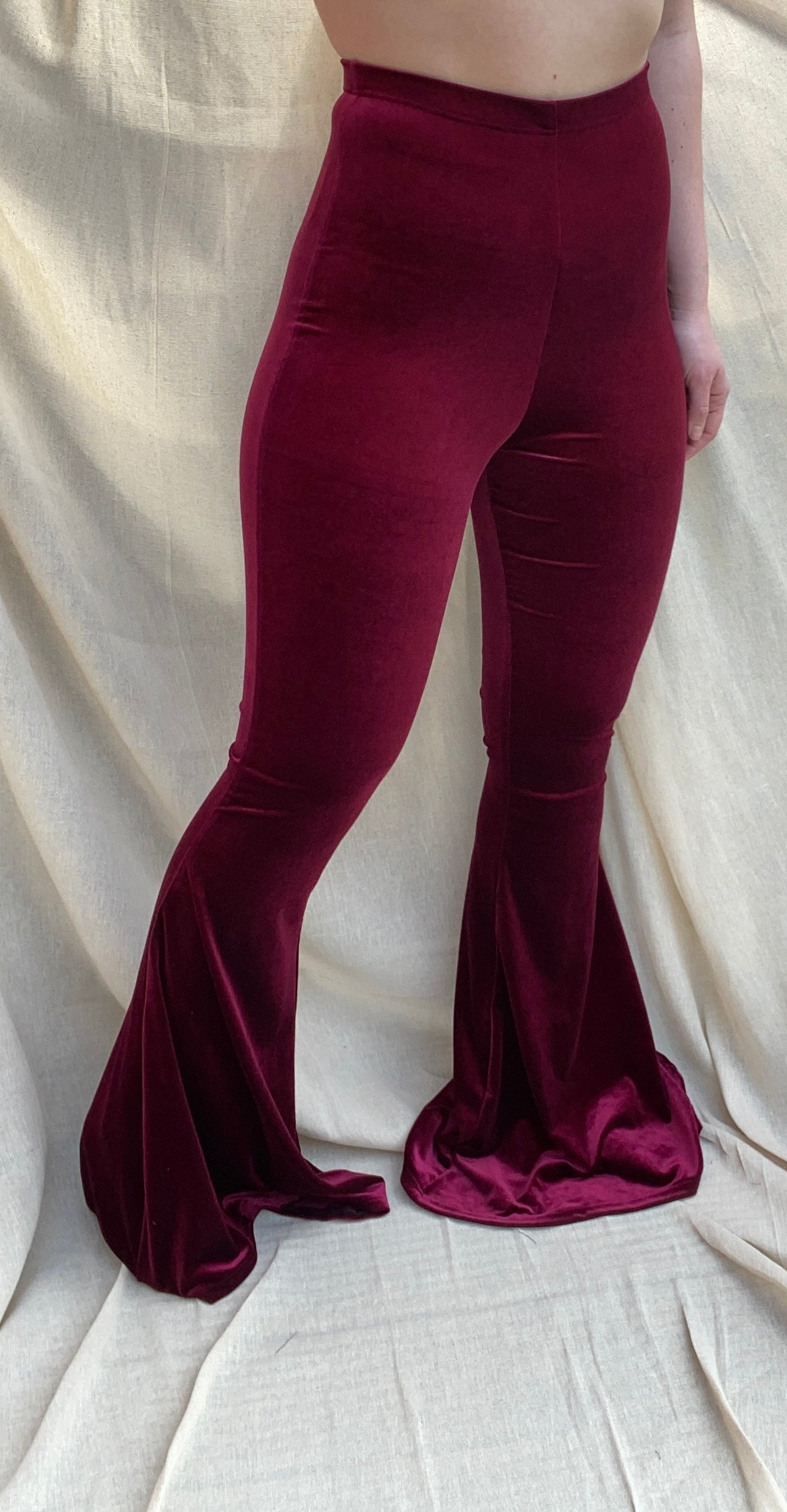 Flared Trousers - Wine