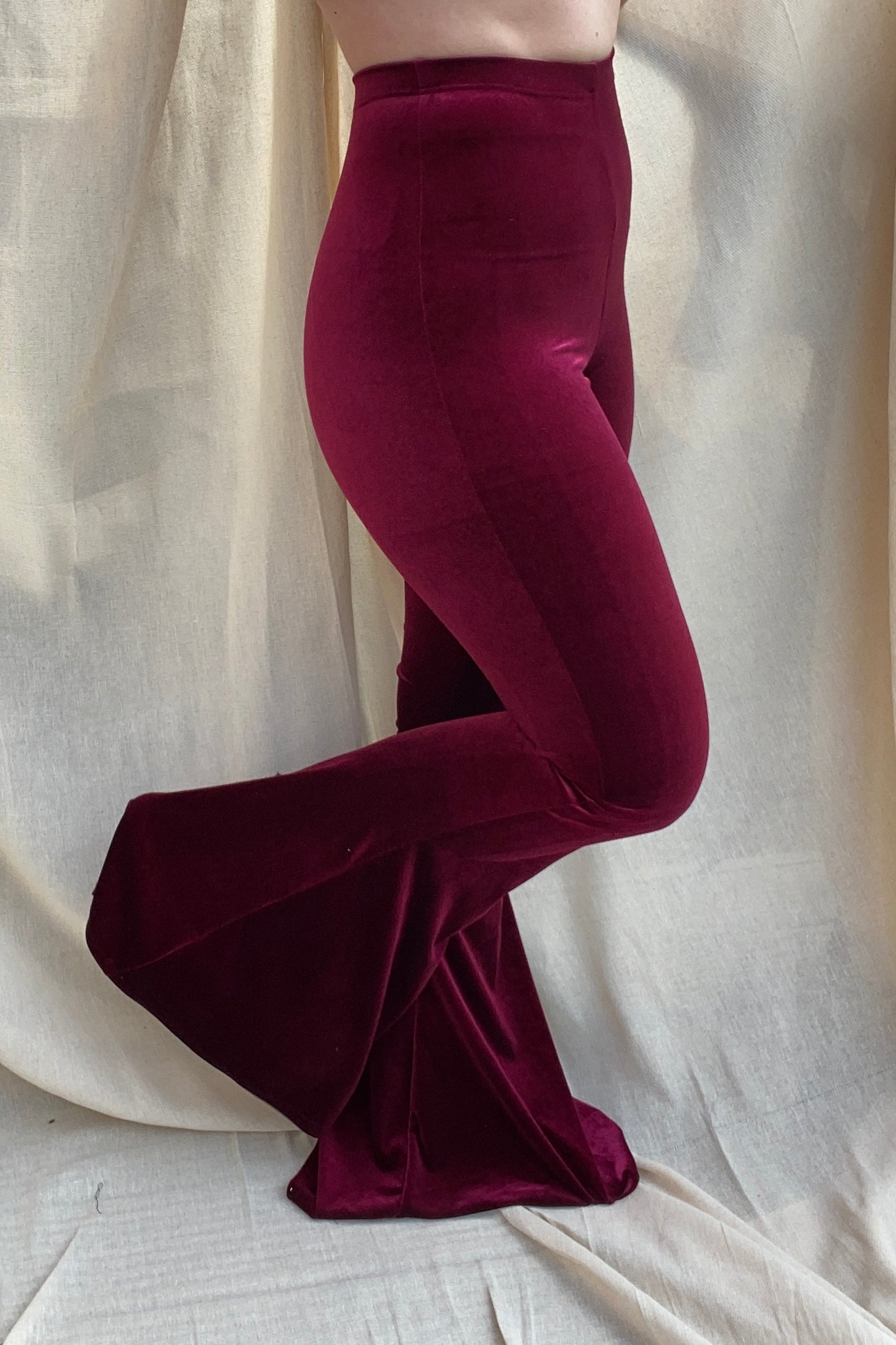 Flared Trousers - Wine
