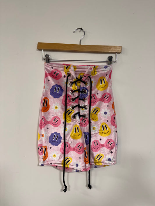 SAMPLE - Stevie Shorts in Acid Smiley