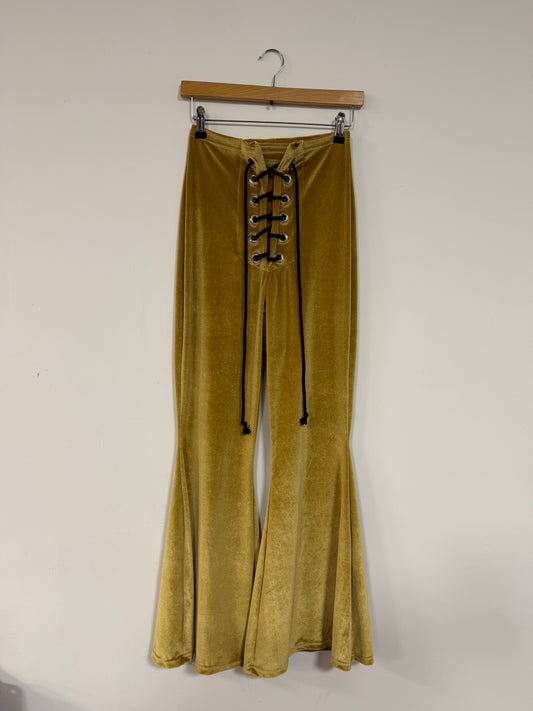 SAMPLE - Stevie Flared Trousers - Gold