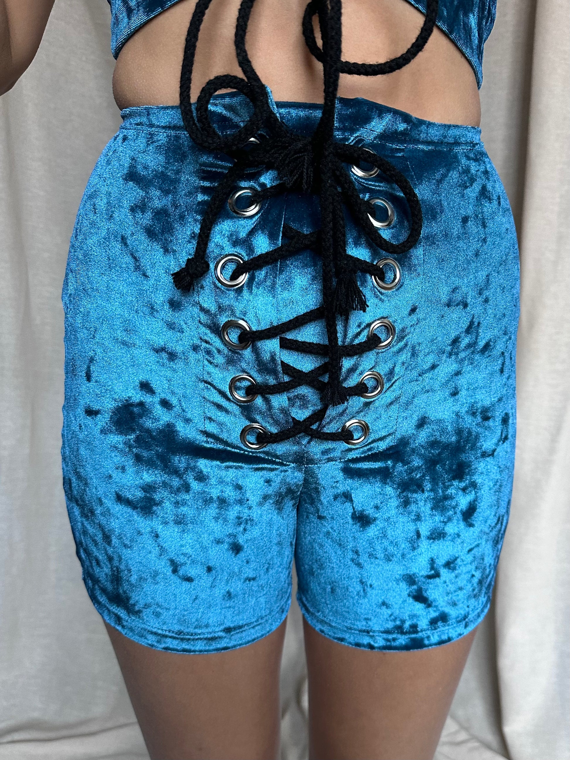 Velvet booty shorts 2024 uk