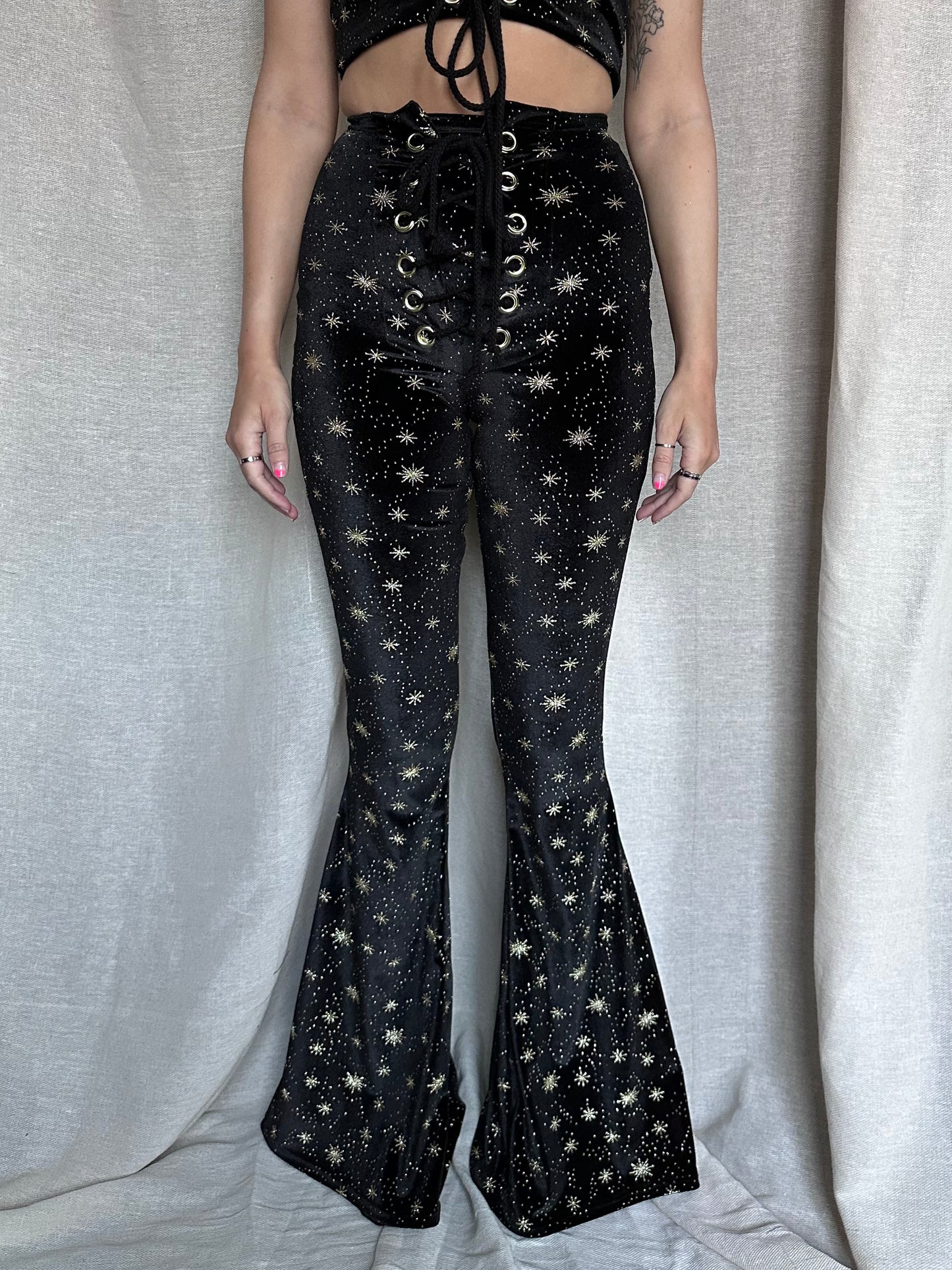 Stevie Flared Trousers - Limited edition - Gold Sparkle
