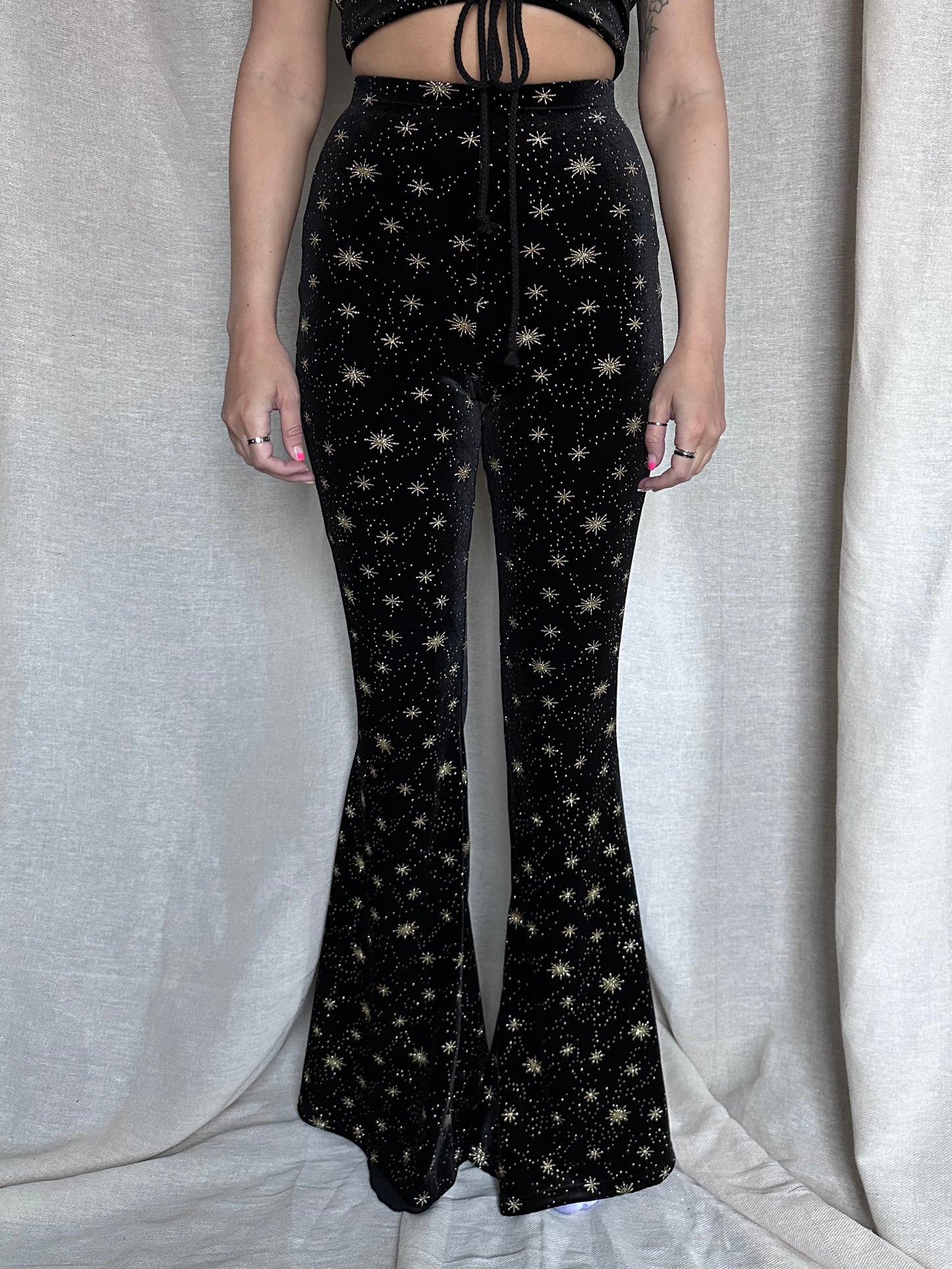 Flared Trousers - Limited edition - Gold Sparkle