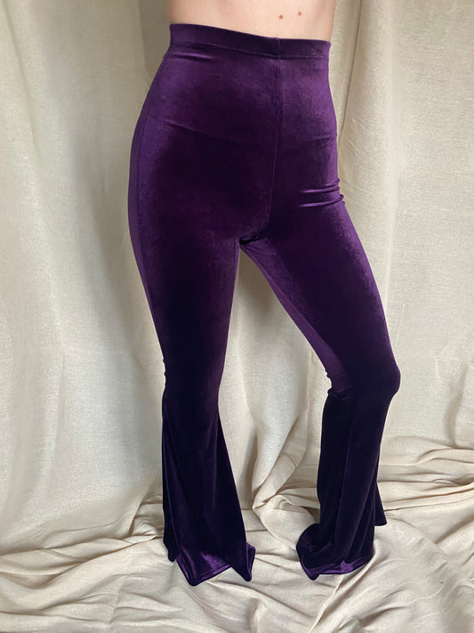 Flared Trousers - Purple