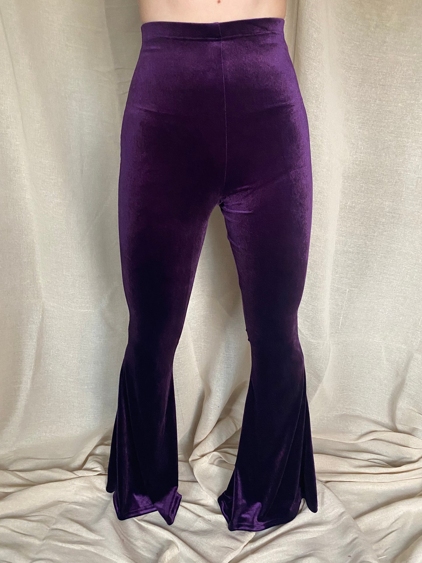 Flared Trousers - Purple