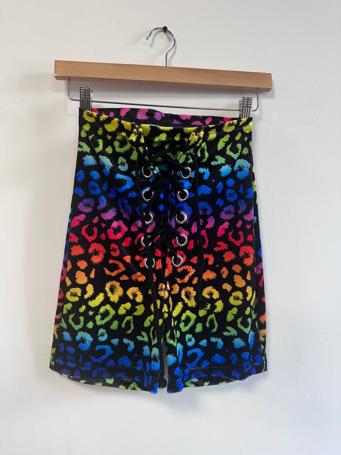 SAMPLE - Stevie Shorts in Rainbow Leopard