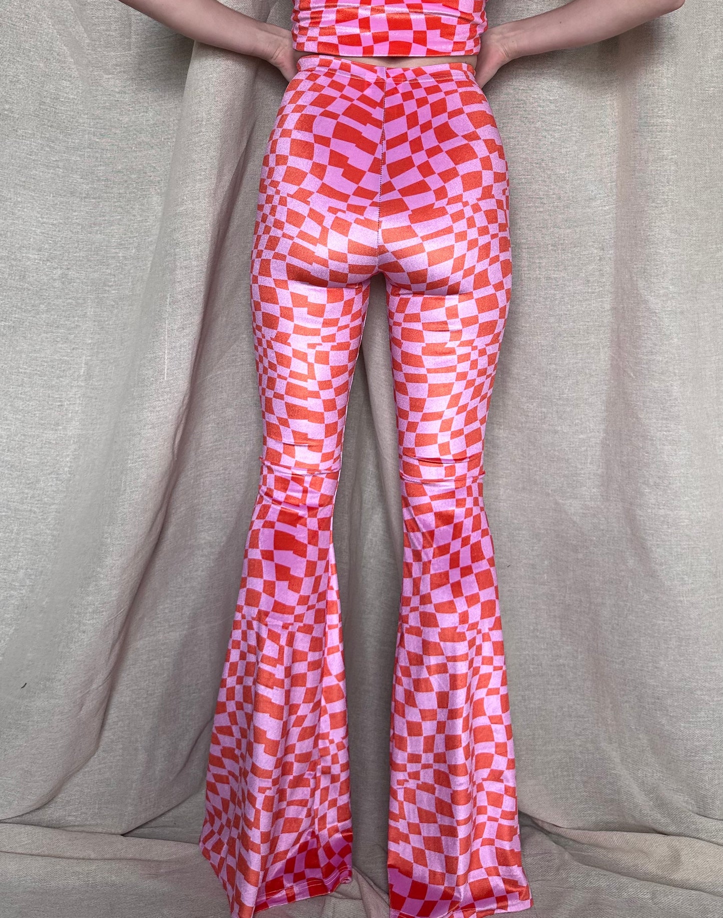 Stevie Flared Trousers - Trippy Check