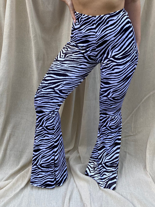 Flared Trousers - Zebra