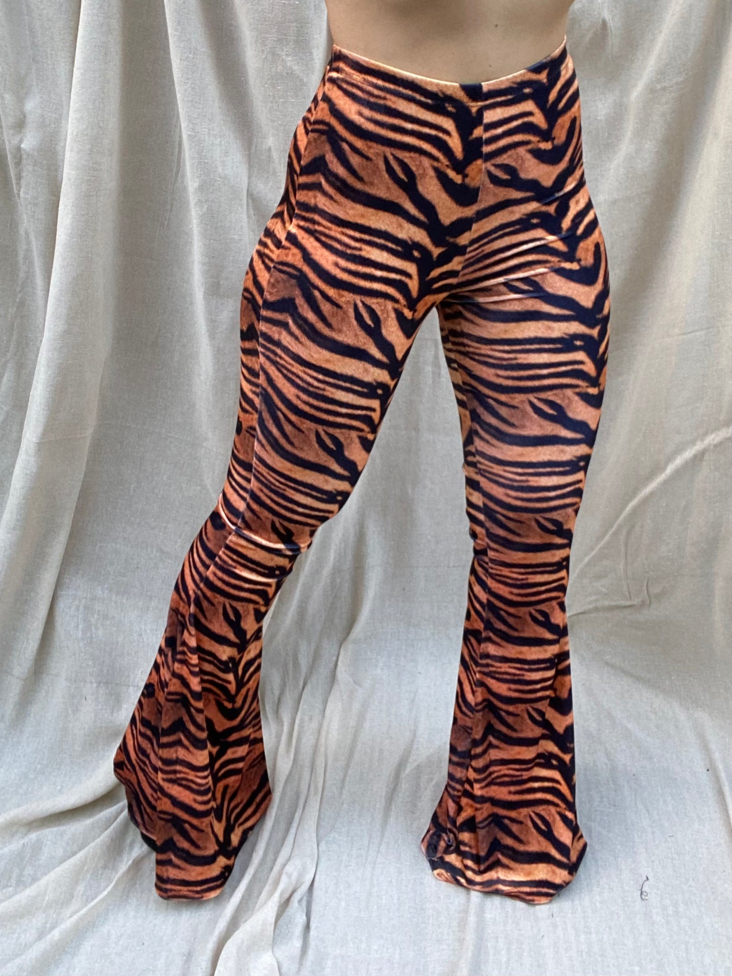 Flared Trousers - Tiger
