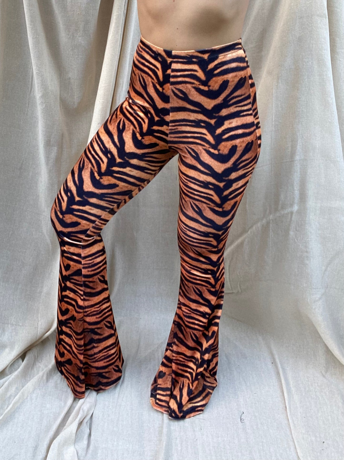 Flared Trousers - Tiger