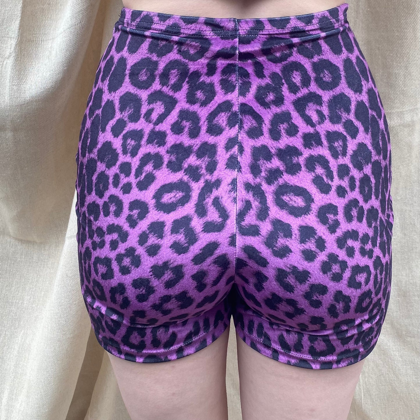 Stevie Shorts in Purple Leopard