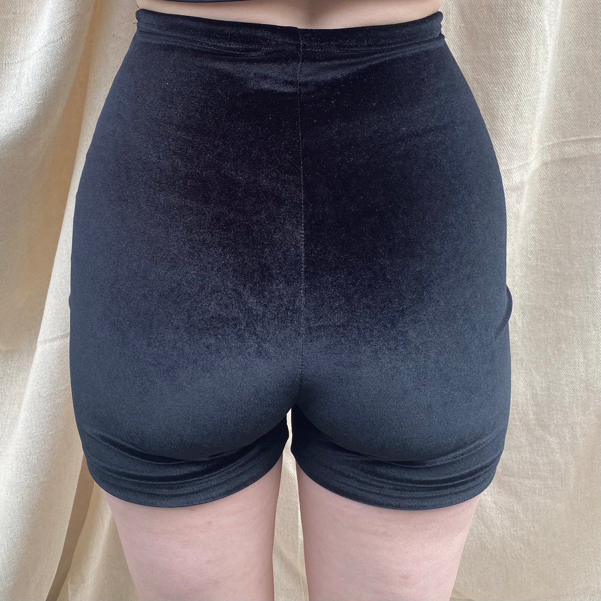 Black velvet booty 2024 shorts