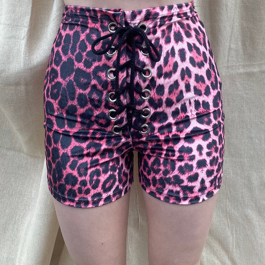 Stevie Shorts in Pink Leopard