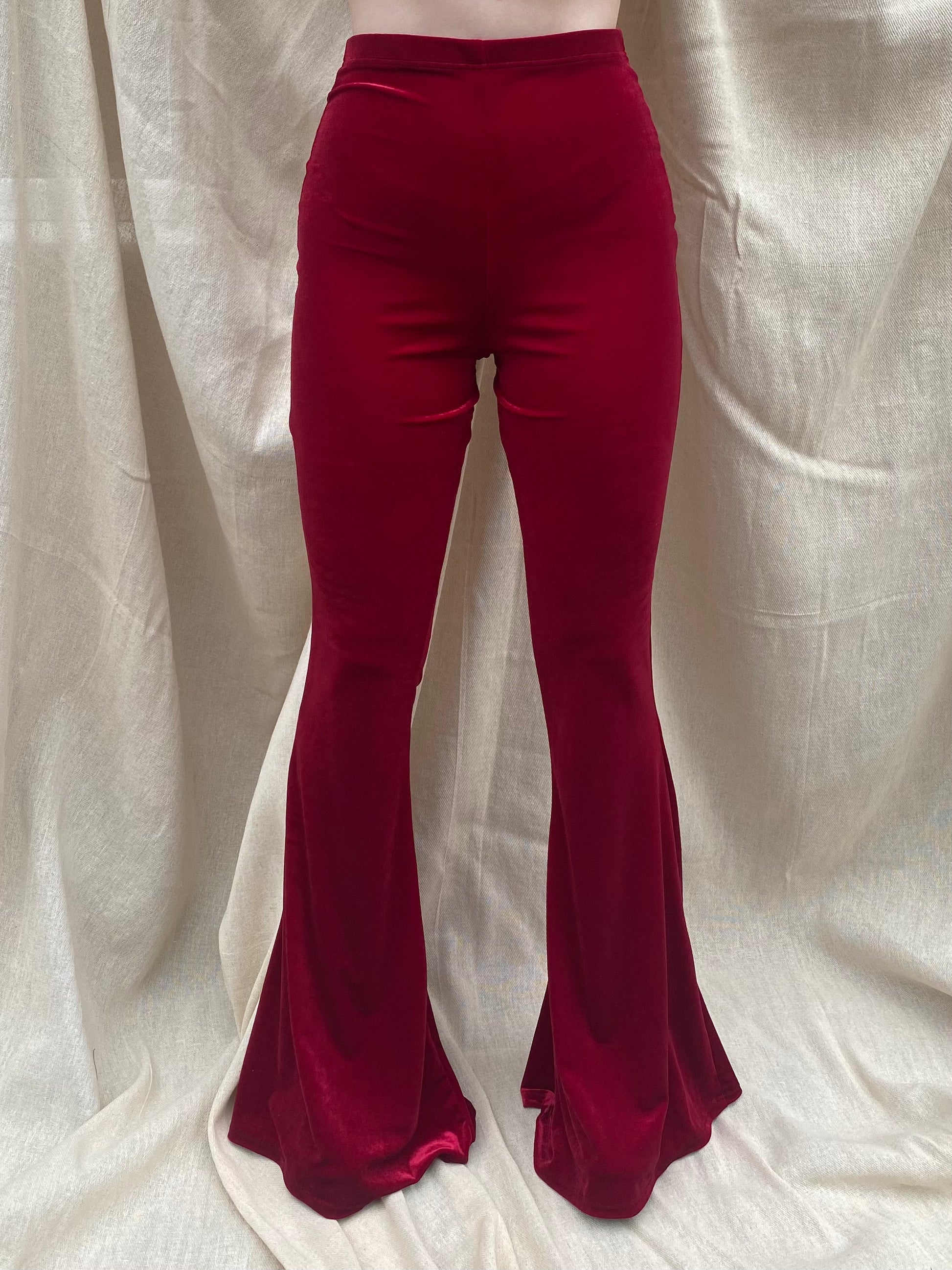 Red hot sale flare pants