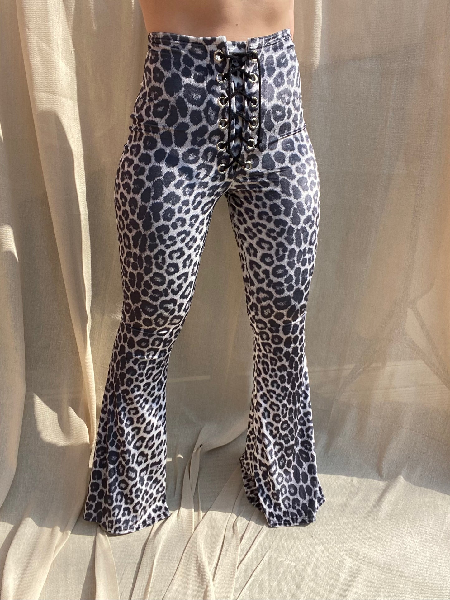 Stevie Flared Trousers - Snow Leopard