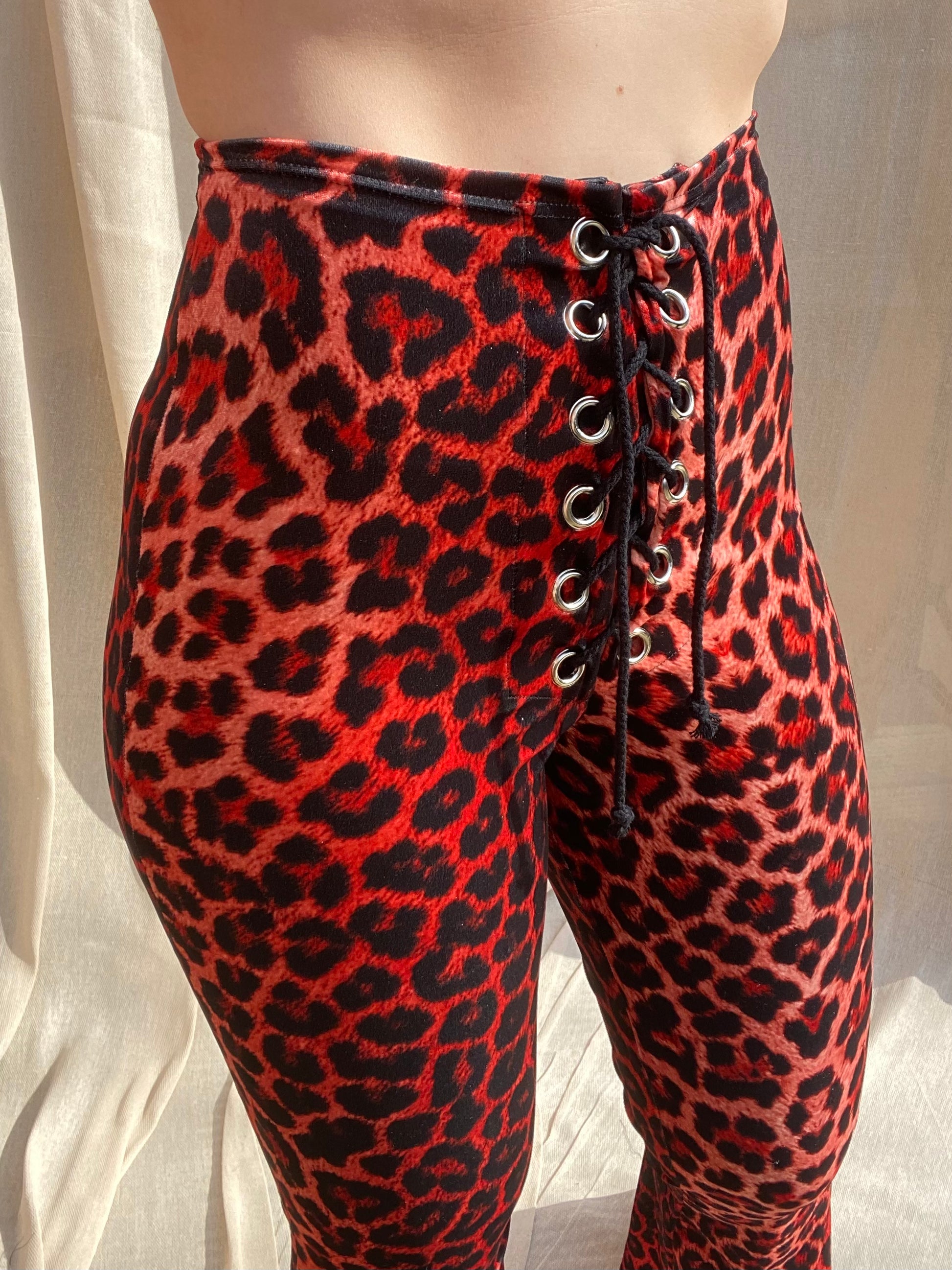 Stevie Flared Trousers - Red Leopard – MXCI