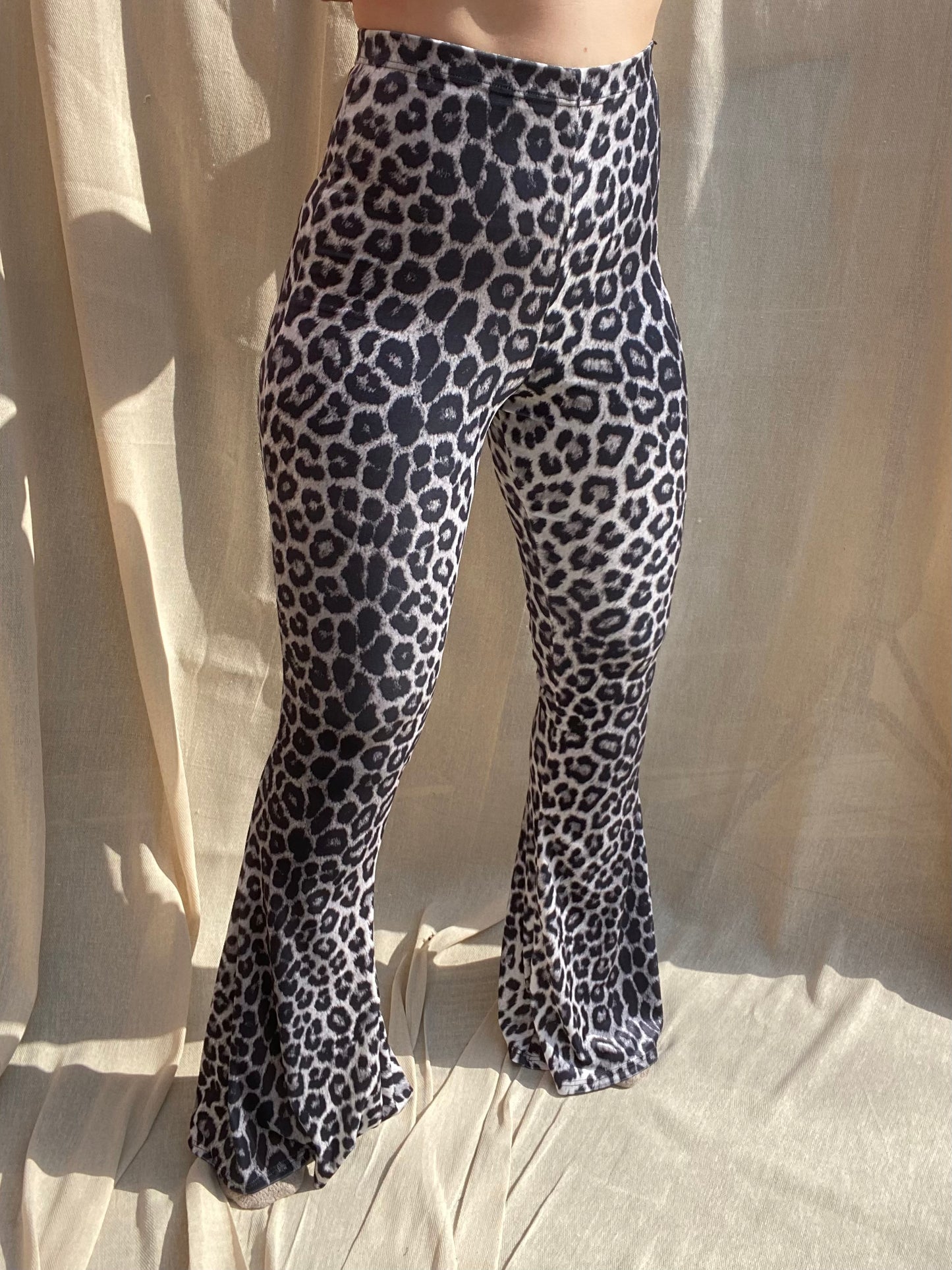 Flared Trousers - Snow Leopard
