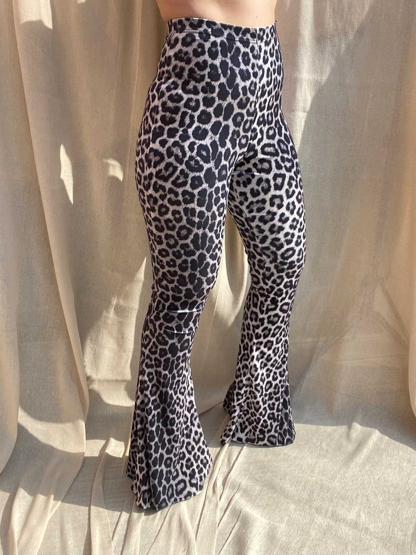 Flared Trousers - Snow Leopard