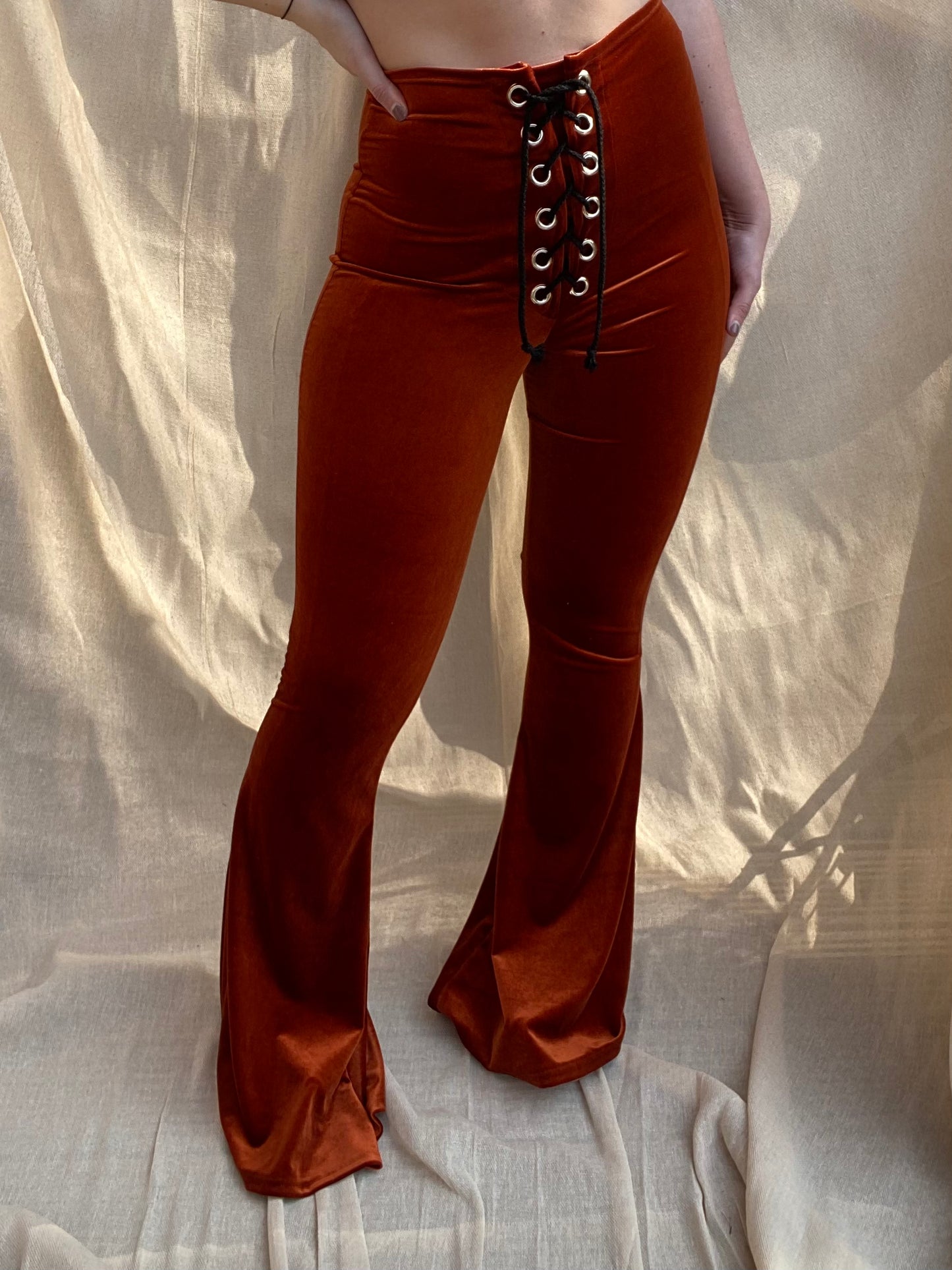 Stevie Flared Trousers - Rust