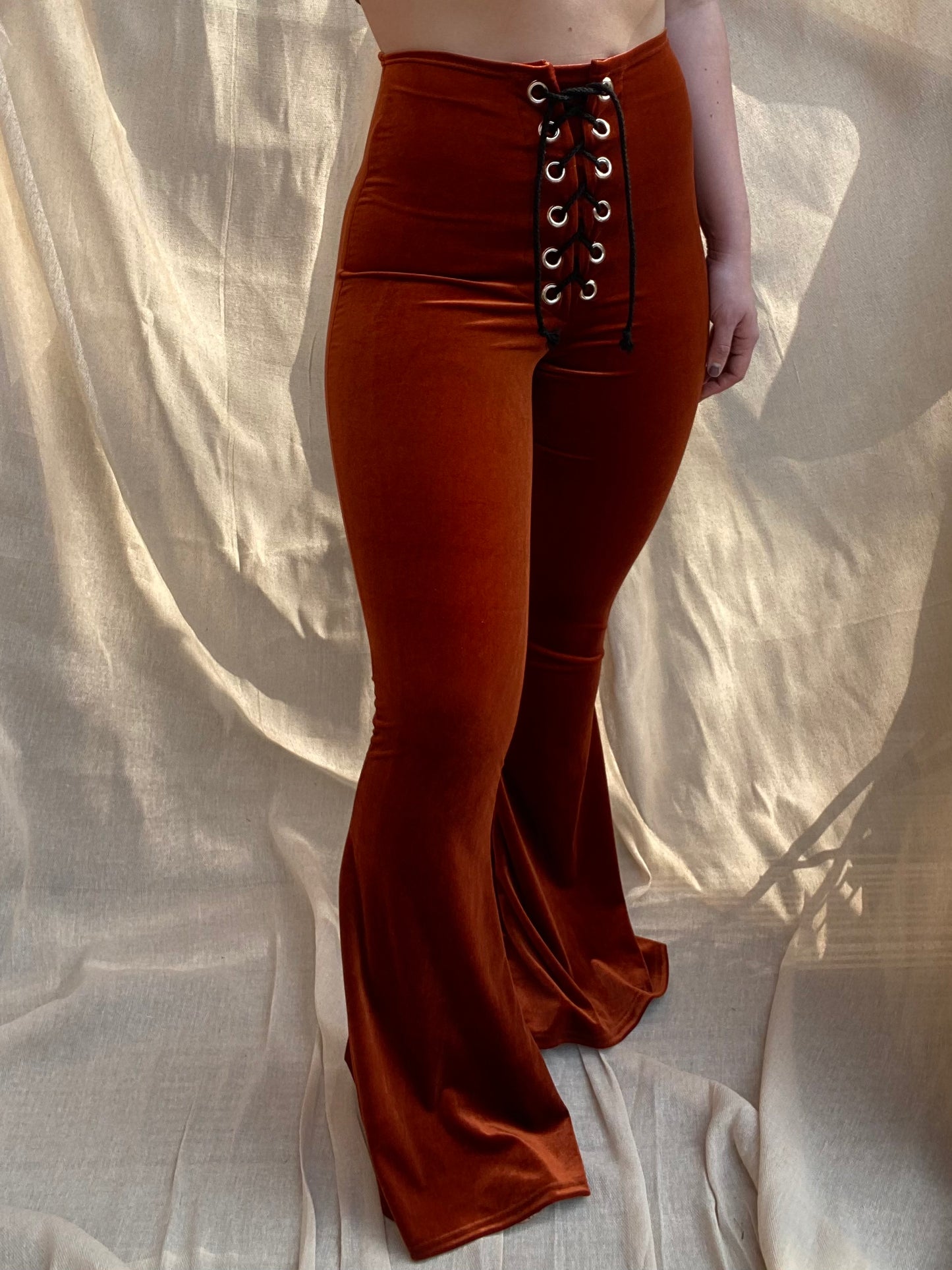 Stevie Flared Trousers - Rust