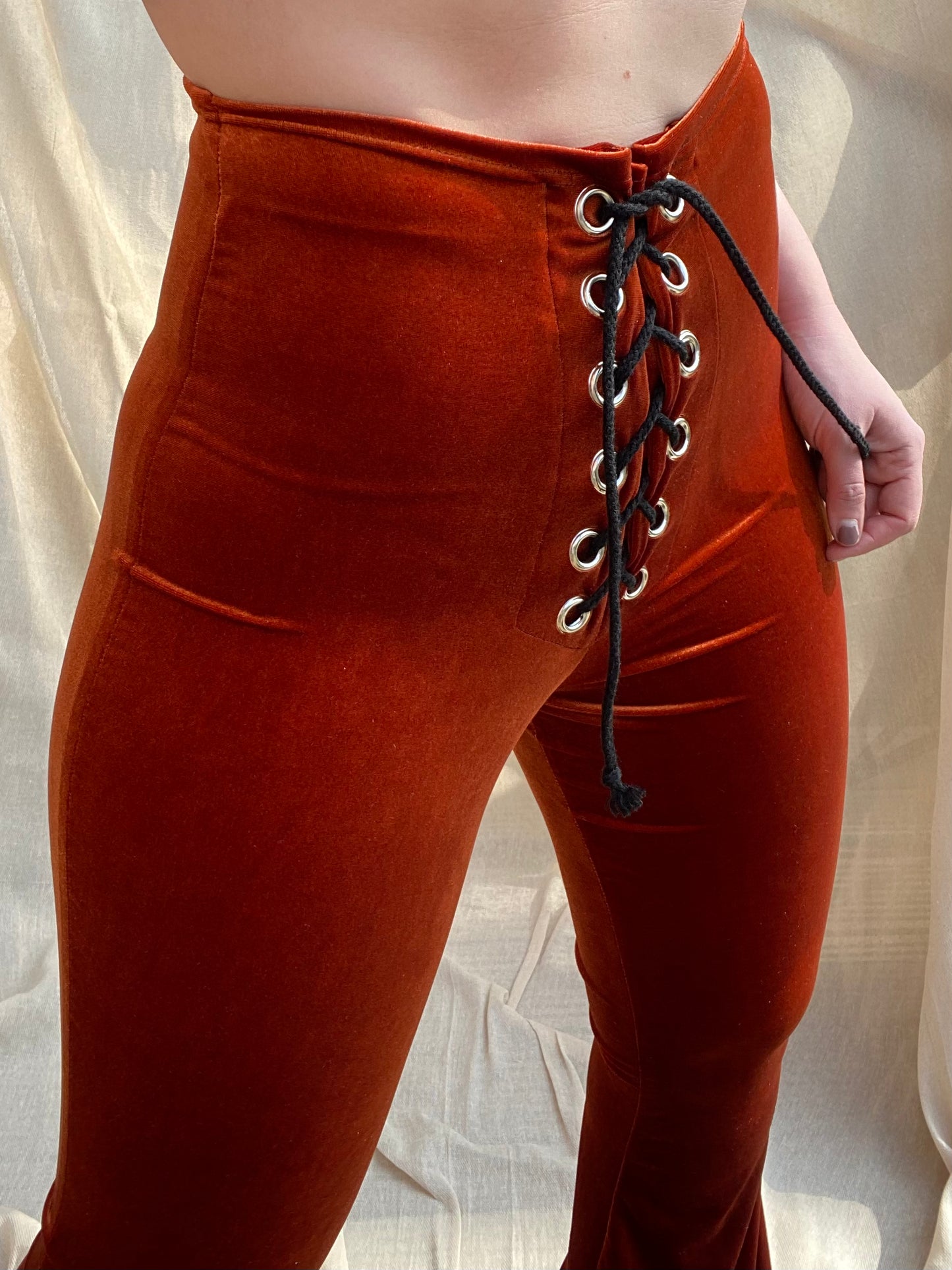 Stevie Flared Trousers - Rust
