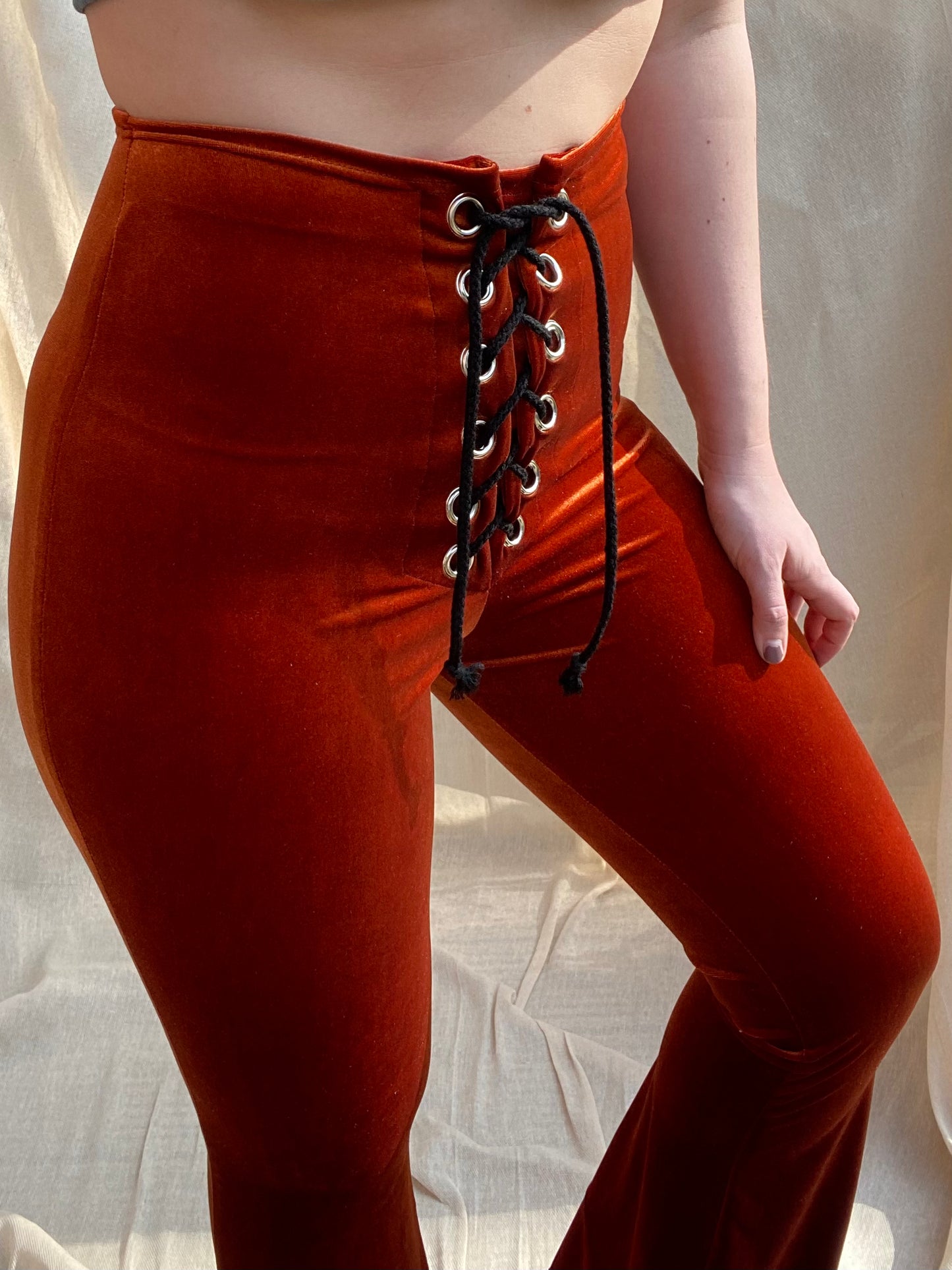 Stevie Flared Trousers - Rust
