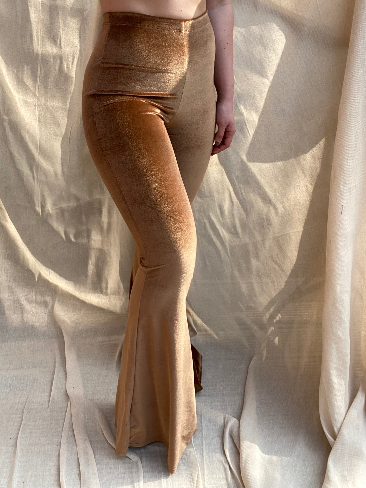 Flared Trousers - Bronze