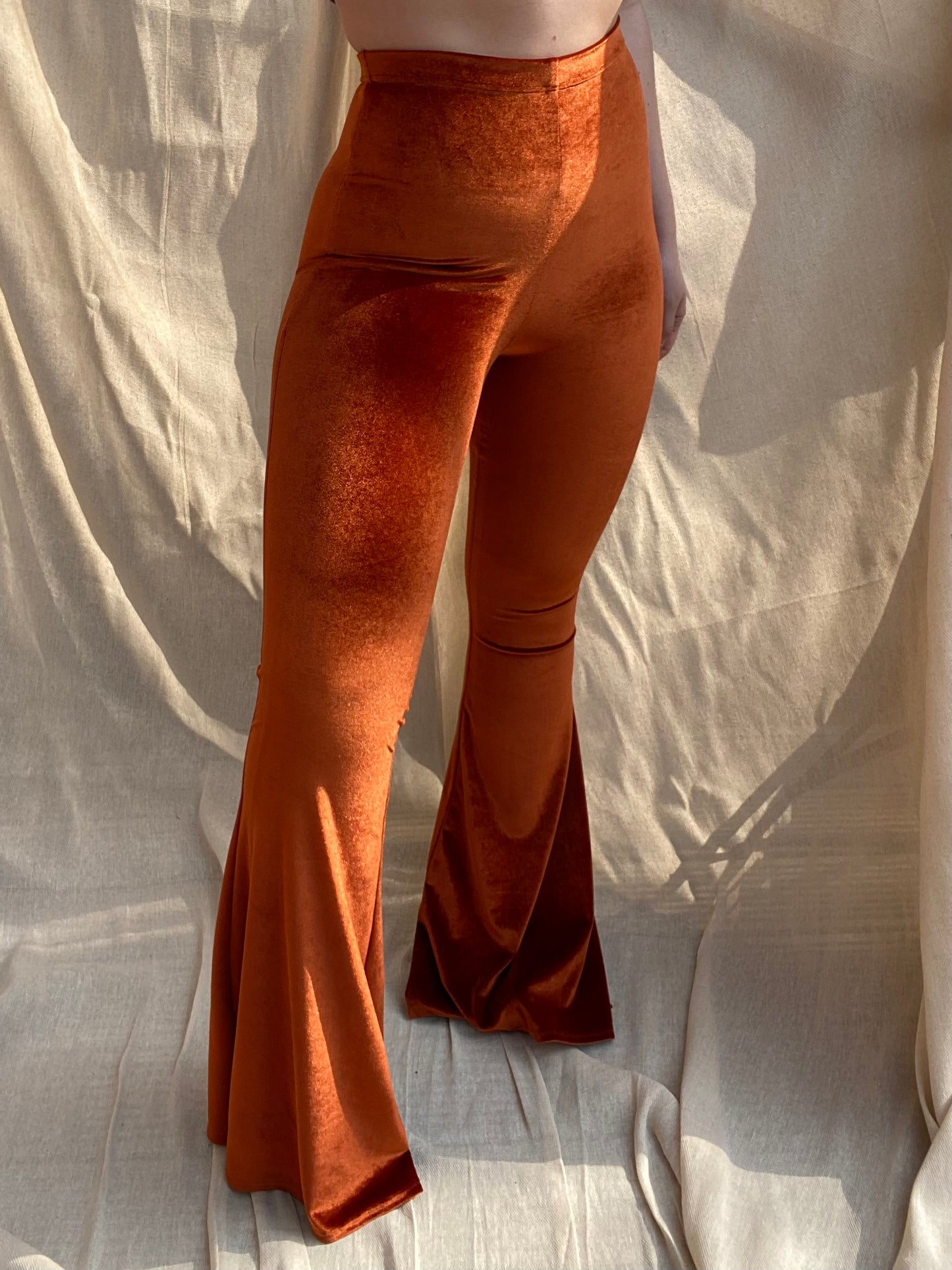 Flared Trousers - Rust