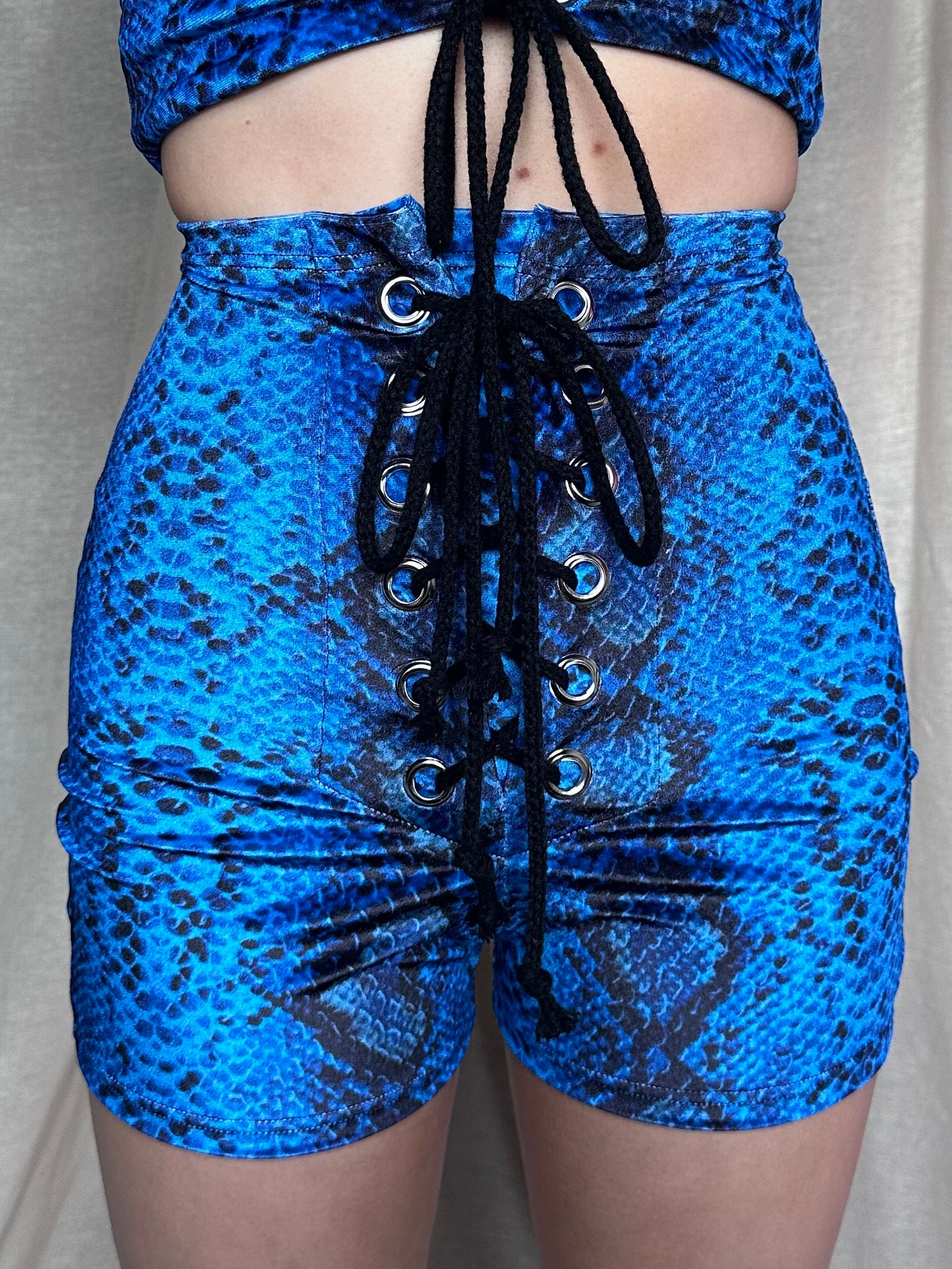 Stevie Shorts in Royal Blue Serpent