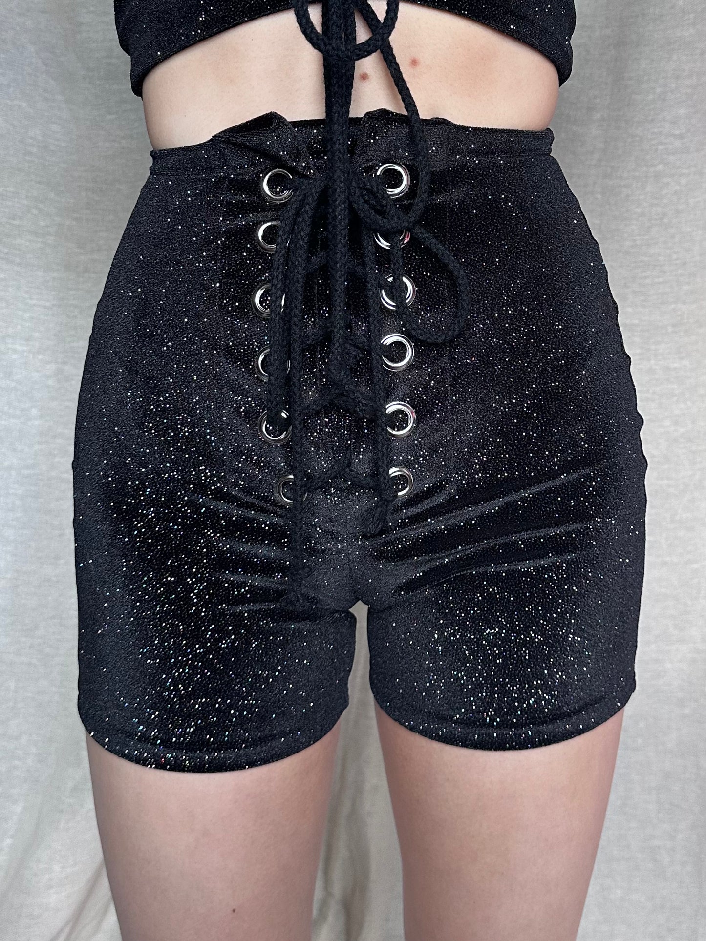 Stevie Shorts in Glitter