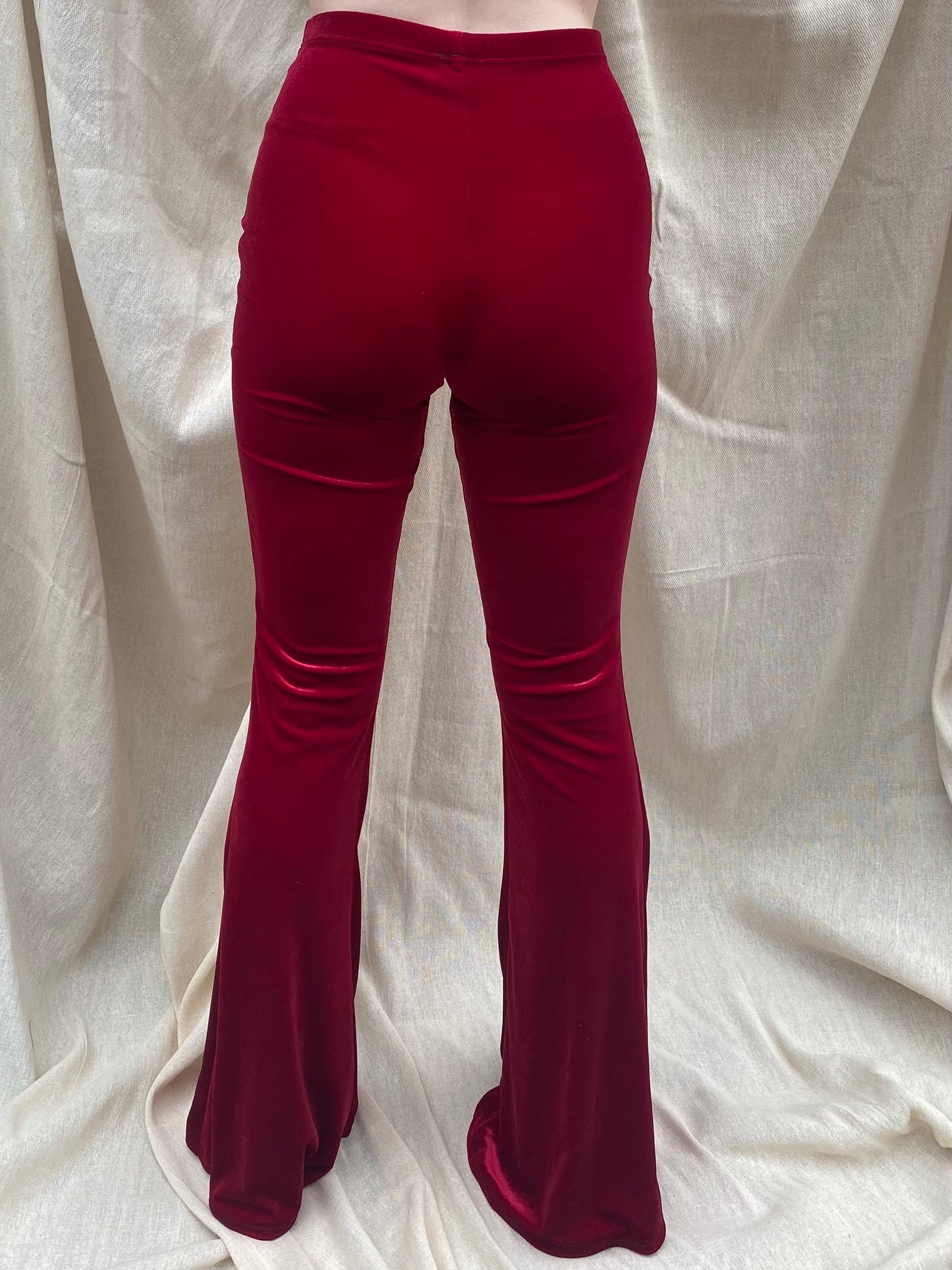 Flared Trousers - Red