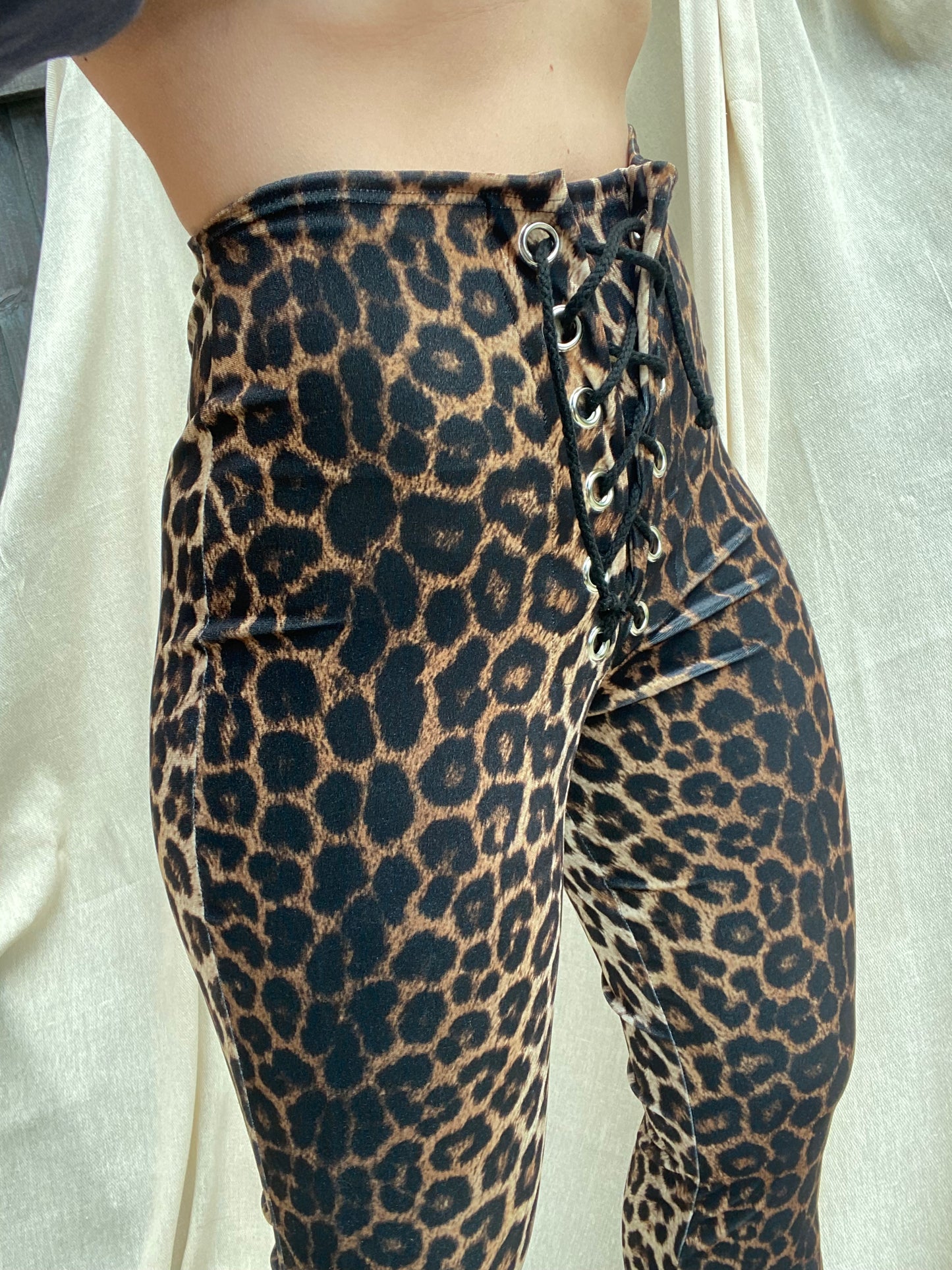 Stevie Flared Trousers - Golden Leopard