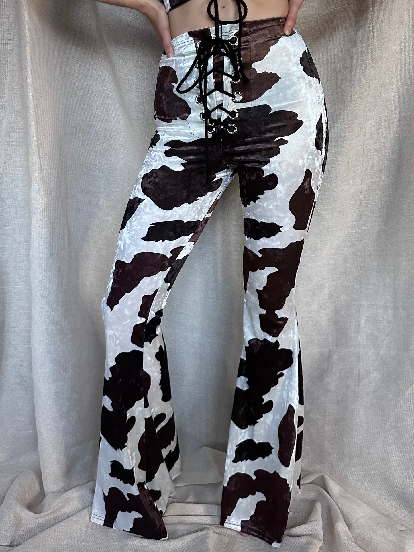 Stevie Flared Trousers - Brown Cow